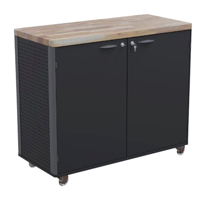 Classroom Select Makerspace Butcher Block, Large, 51-1/4 x 25-1/2 x 40 Inches, Black 2010427